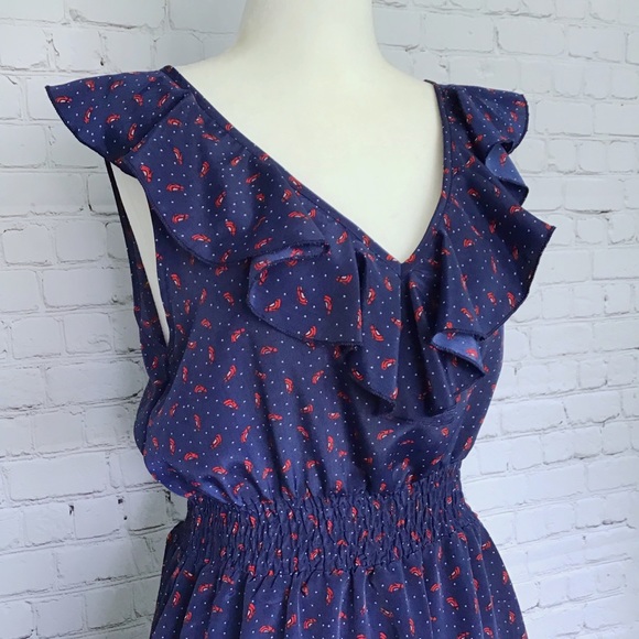 ULTRA PINK | PINUP HEELS PRINT RETRO FLOUNCE DRESS - Picture 3 of 8